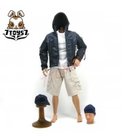 Wild Toys 1/6 Adventure & Tactical_ Blue Set _Stealth Jacket Hoodie Pants WT011B