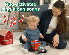 Hug-activated sing-along songs